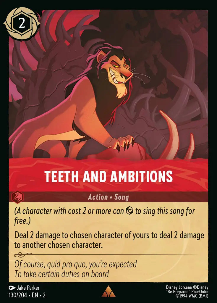 Teeth and Ambitions - 130/204 - Disney Lorcana