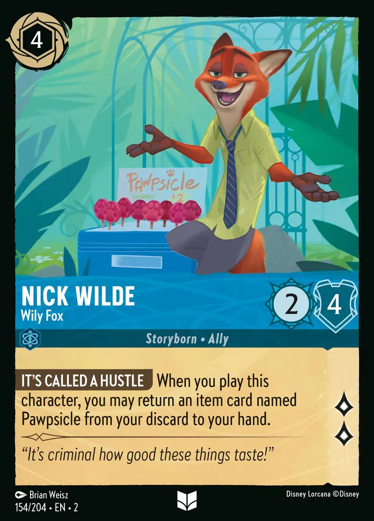 Nick Wilde - Wily Fox - 154/204 - Disney Lorcana