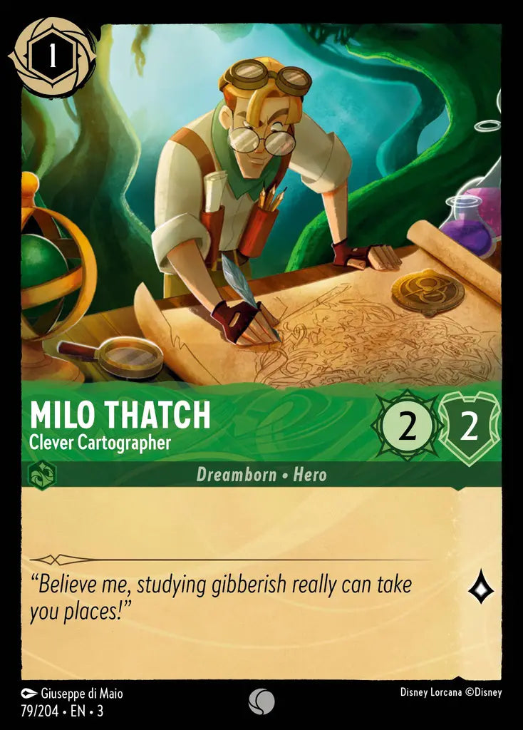 Milo Thatch - Clever Cartographer - 79/204 - Common - Into the Inklands - Disney Lorcana