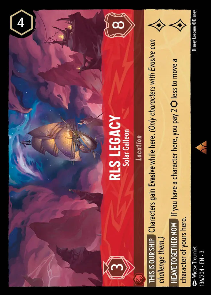 RLS Legacy - Solar Galleon - 136/204 - Rare - Into the Inklands - Disney Lorcana