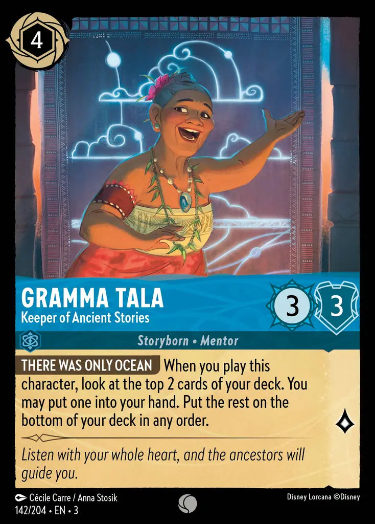Gramma Tala - Keeper of Ancient Stories - 142/204 - Common - Into the Inklands - Disney Lorcana