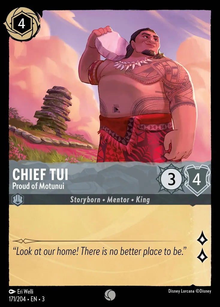 Chief Tui - Proud of Motunui - 171/204 - Common - Into the Inklands - Disney Lorcana