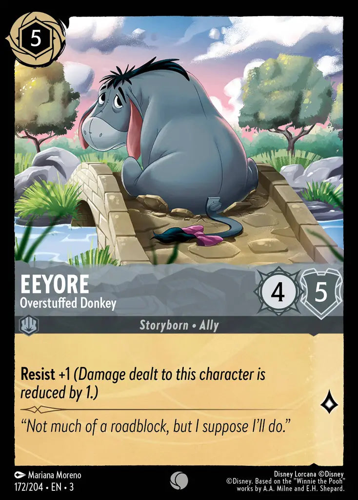 Eeyore - Overstuffed Donkey - 172/204 - Common - Into the Inklands - Disney Lorcana