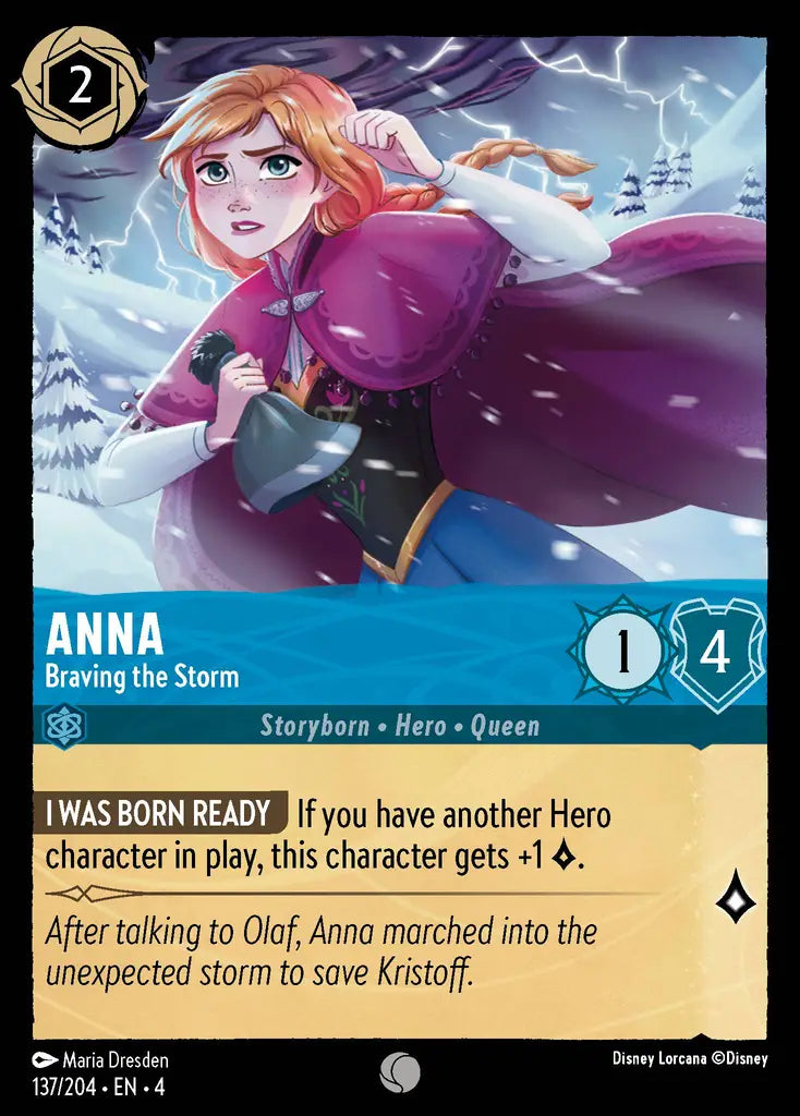 Anna - Braving the Storm - 137/204 - Common - Ursula’s Return - Disney Lorcana