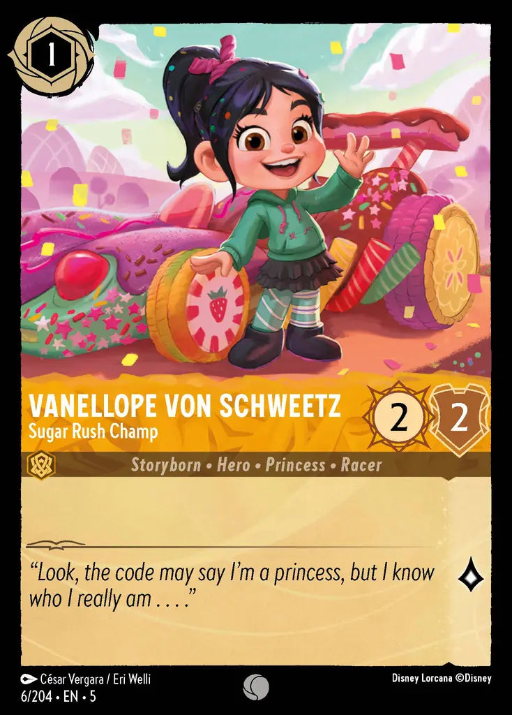 Vanellope von Schweetz - Sugar Rush Champ - 6/204 - Common - Shimmering Skies - Disney Lorcana