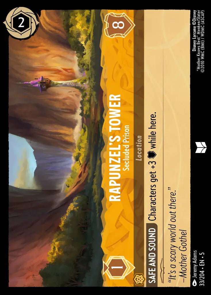 Rapunzel's Tower - Secluded Prison - 33/204 - Uncommon - Shimmering Skies - Disney Lorcana