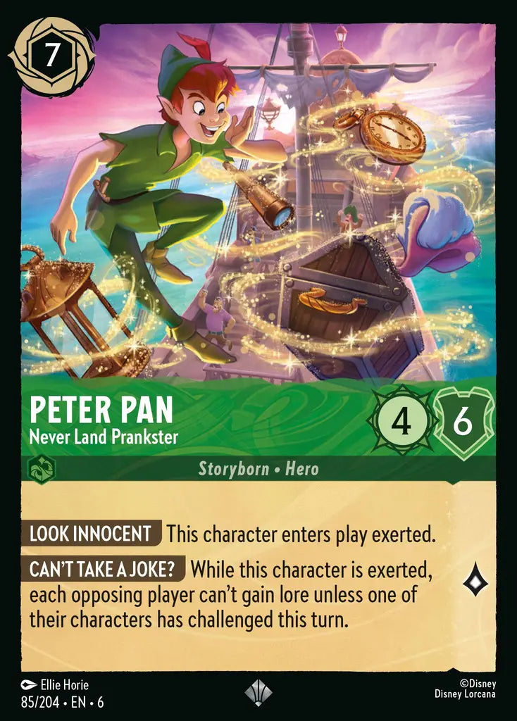 Peter Pan - Never Land Prankster - 85/204 - Super Rare - Azurite Sea - Disney Lorcana