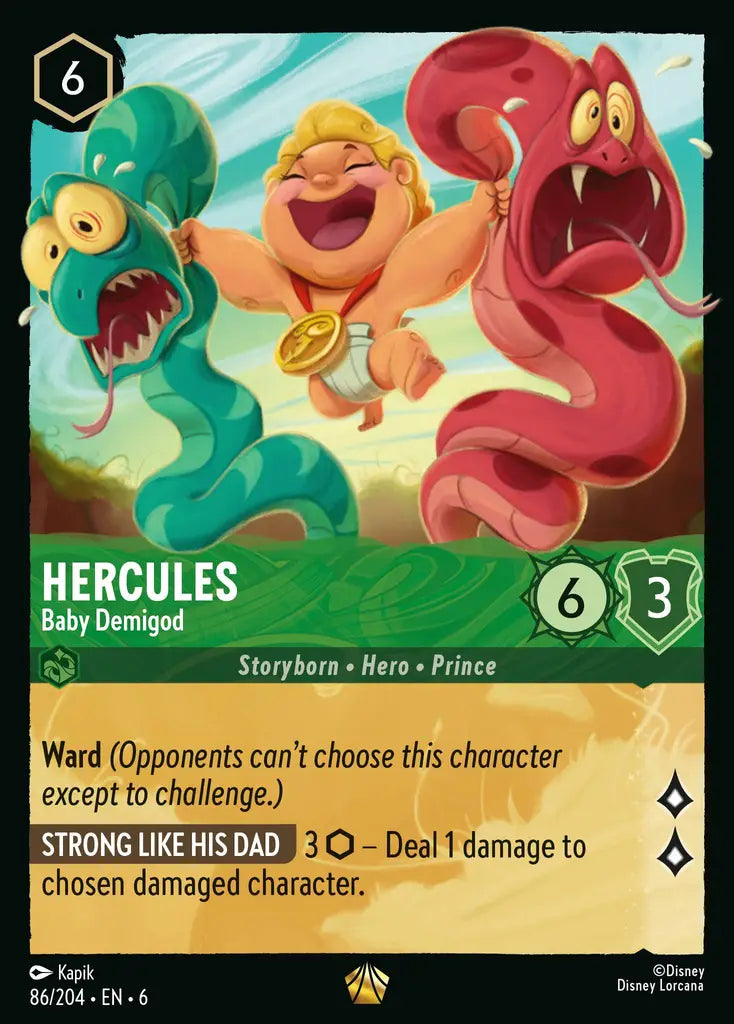 Hercules - Baby Demigod - 86/204 - Legendary - Azurite Sea - Disney Lorcana