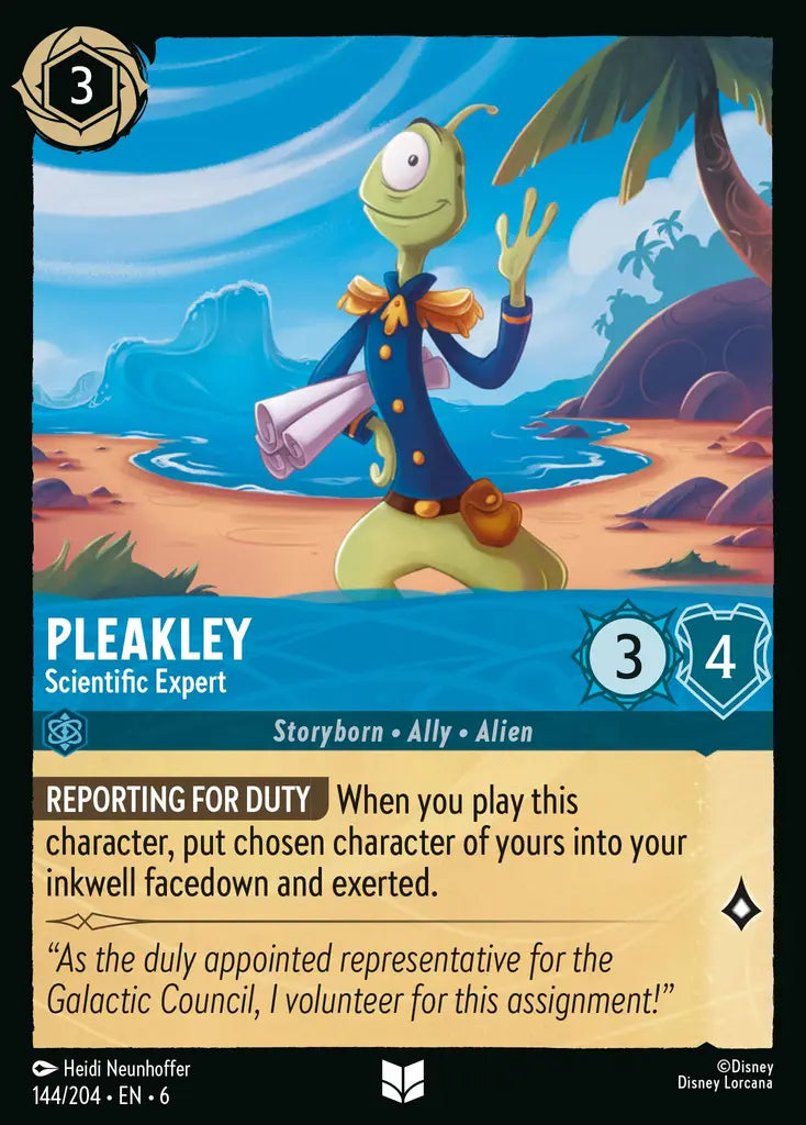 Pleakley - Scientific Expert - 144/204 - Uncommon - Azurite Sea - Disney Lorcana