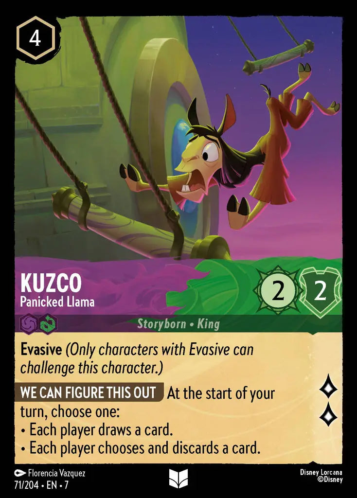 Kuzco - Panicked Llama - 71/204 - Uncommon - Archazia’s Island - Disney Lorcana