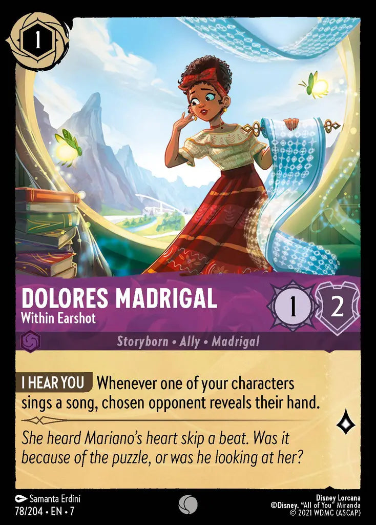 Dolores Madrigal - Within Earshot - 78/204 - Common - Archazia’s Island - Disney Lorcana