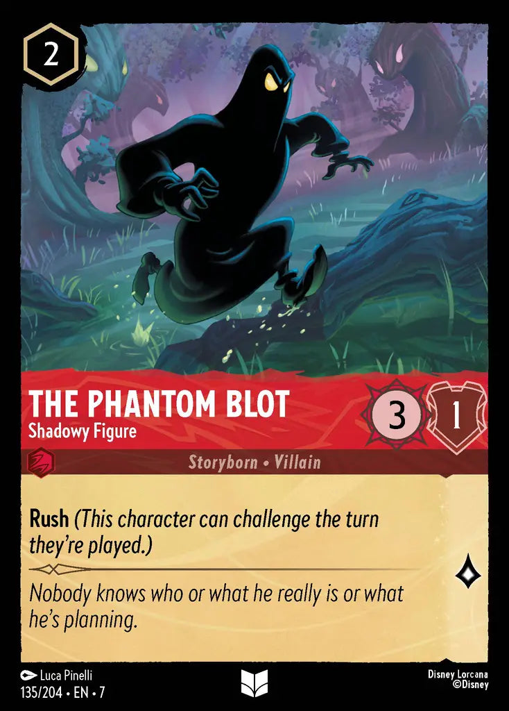 The Phantom Blot - Shadowy Figure - 135/204 - Uncommon - Archazia’s Island - Disney Lorcana