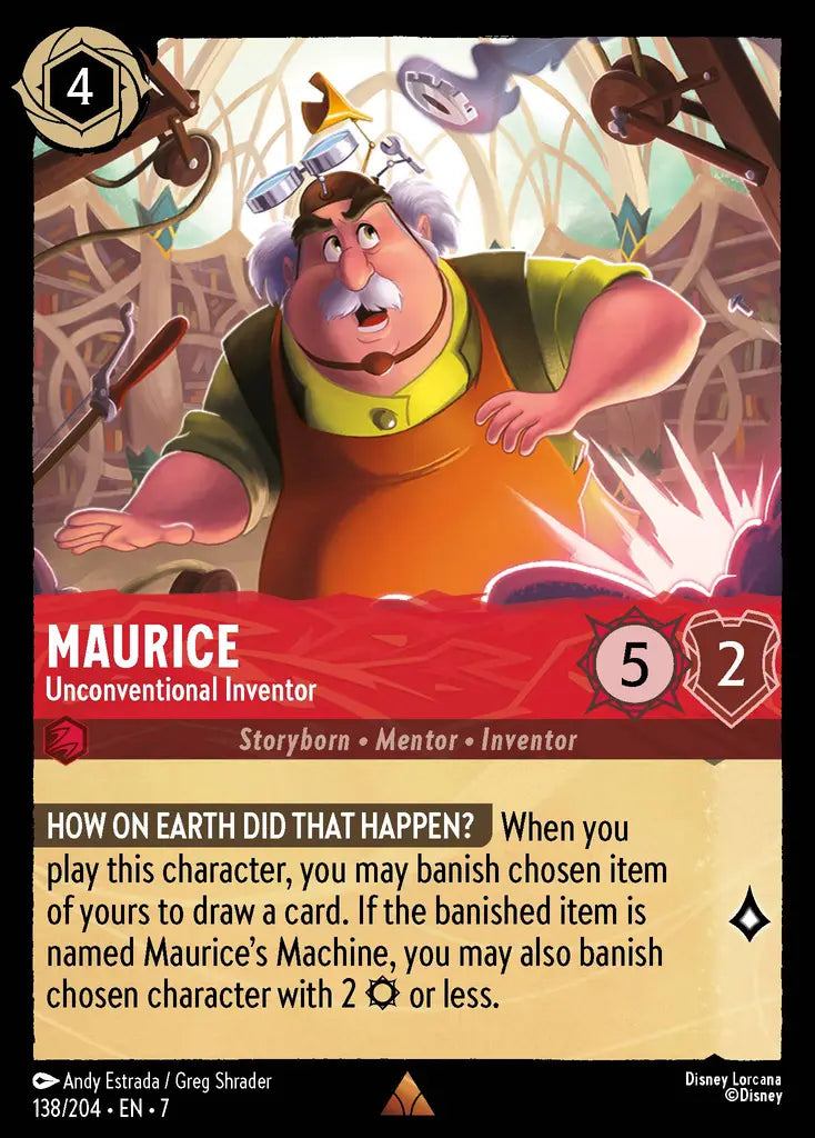 Maurice - Unconventional Inventor - 138/204 - Rare - Archazia’s Island - Disney Lorcana