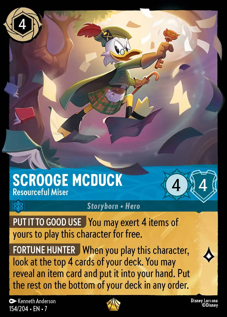 Scrooge McDuck - Resourceful Miser - 154/204 - Legendary - Archazia’s Island - Disney Lorcana