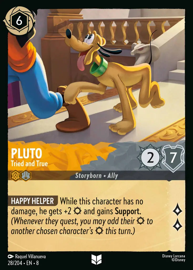 Pluto - Tried and True - 28/204 - Uncommon - Reign of Jafar - Disney Lorcana