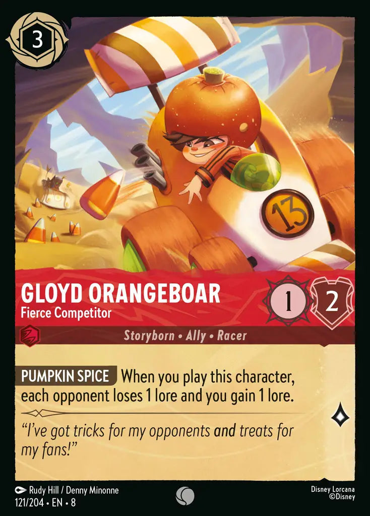 Gloyd Orangeboar - Fierce Competitor - 121/204 - Common - Reign of Jafar - Disney Lorcana