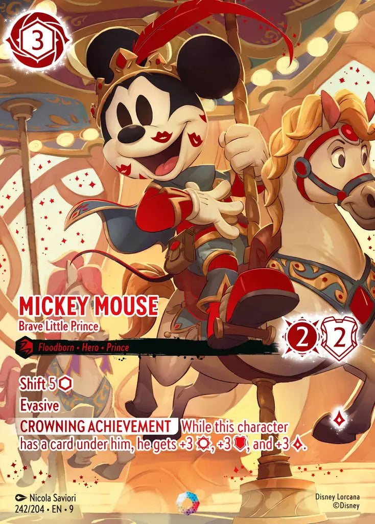 Mickey Mouse - Brave Little Prince - 242/204 - Iconic - Fabled - Disney Lorcana