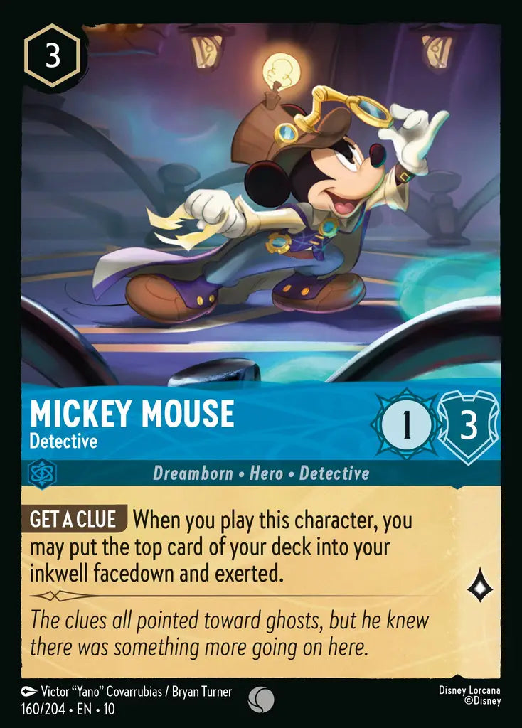 Mickey Mouse - Detective - 160/204 - Common - Whispers in the Well - Disney Lorcana
