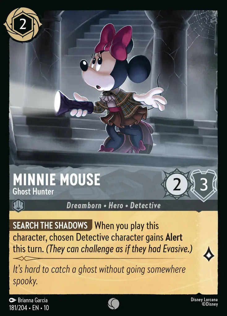 Minnie Mouse - Ghost Hunter - 181/204 - Common - Whispers in the Well - Disney Lorcana