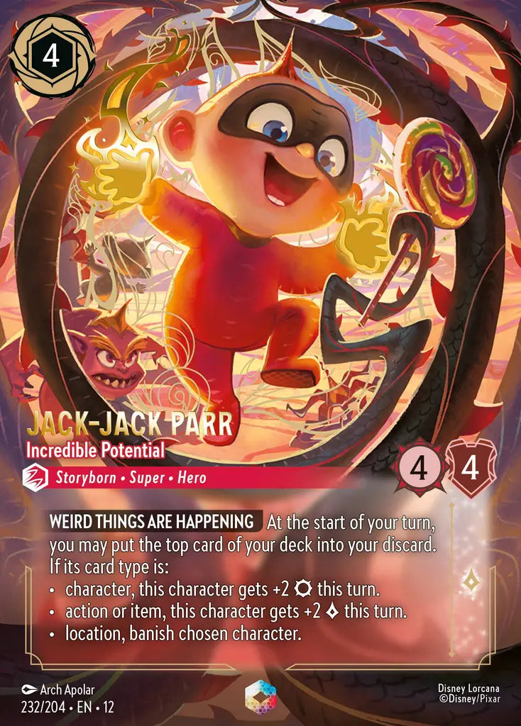 Jack‐Jack Parr - Incredible Potential - 232/204 - Enchanted - Wilds Unknown - Disney Lorcana