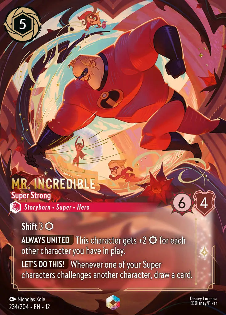 Mr. Incredible - Super Strong - 234/204 - Enchanted - Wilds Unknown - Disney Lorcana
