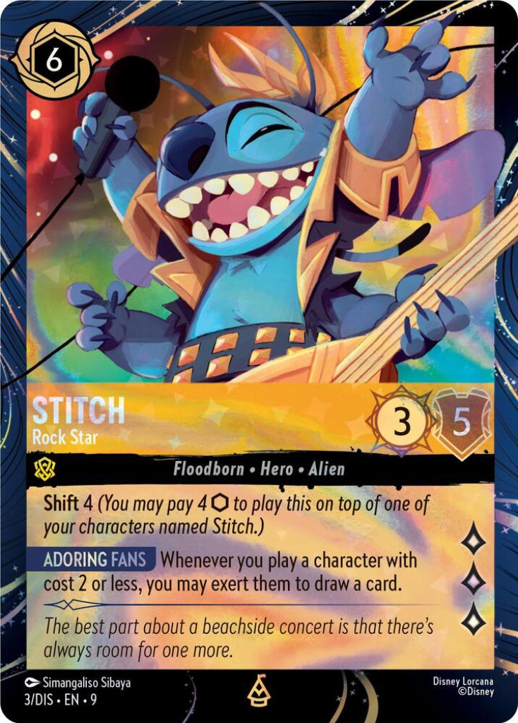 Stitch - Rock Star - 3/DIS EN9 - Promo - Disney Lorcana