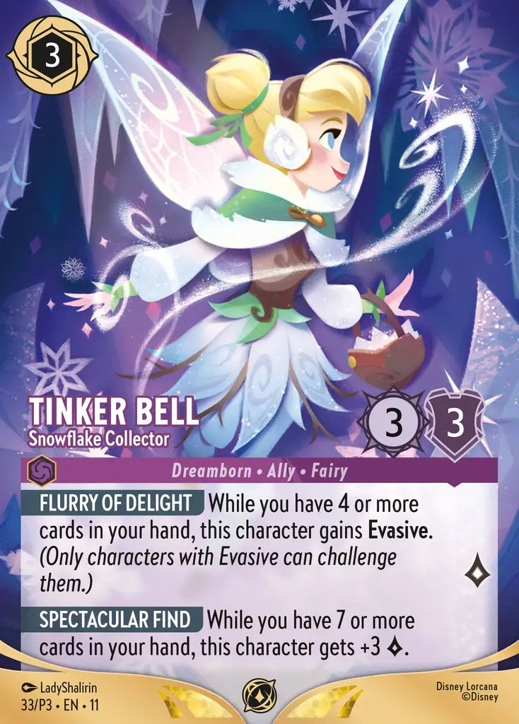 Tinker Bell - Snowflake Collector - 33/P3 EN11 - Promo - Disney Lorcana