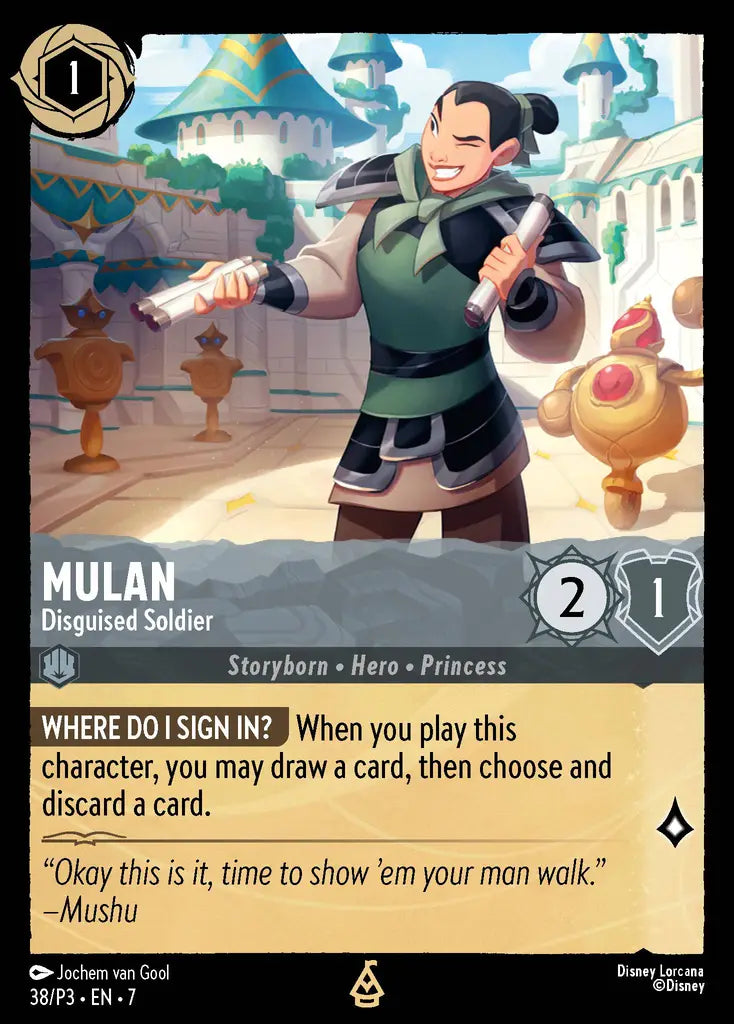 Mulan - Disguised Soldier - 38/P3 EN7 - Promo - Disney Lorcana