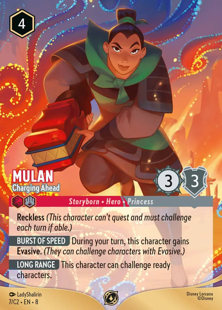 Mulan - Charging Ahead - 7/C2 EN8 - Promo - Disney Lorcana