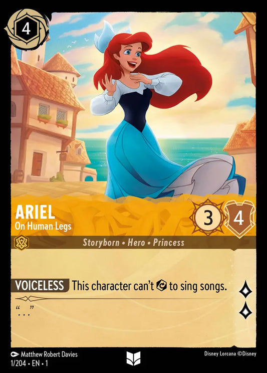 Ariel - On Human Legs - 1/204 - Uncommon - The First Chapter - Disney Lorcana