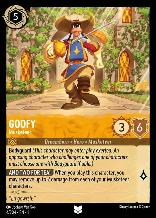 Goofy - Musketeer - 4/204 - Uncommon - The First Chapter - Disney Lorcana