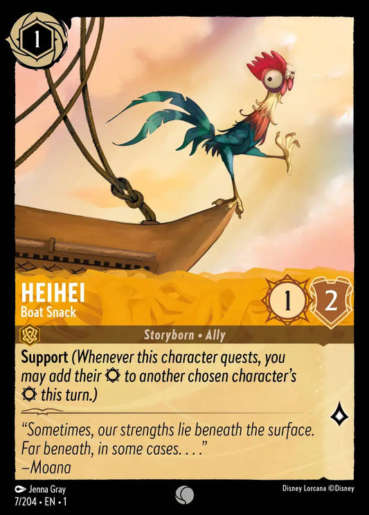 HeiHei - Boat Snack - 7/204 - Common - The First Chapter - Disney Lorcana