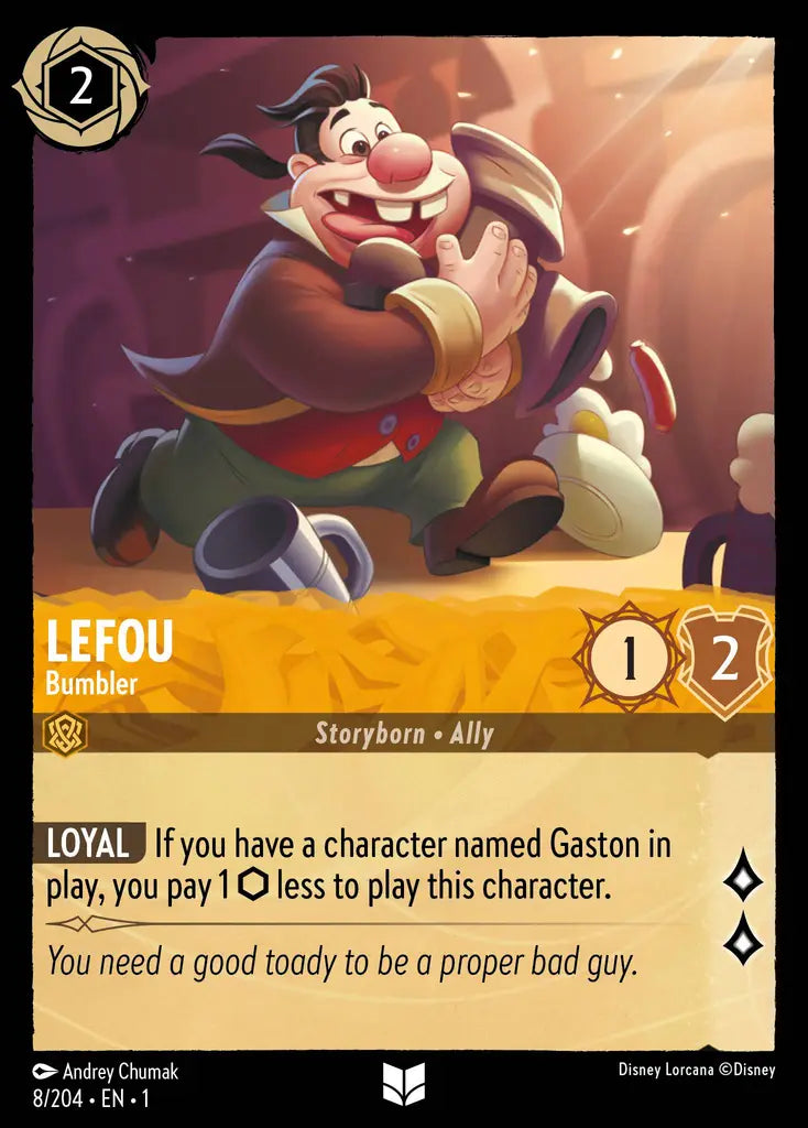 LeFou - Bumbler - 8/204 - Uncommon - The First Chapter - Disney Lorcana
