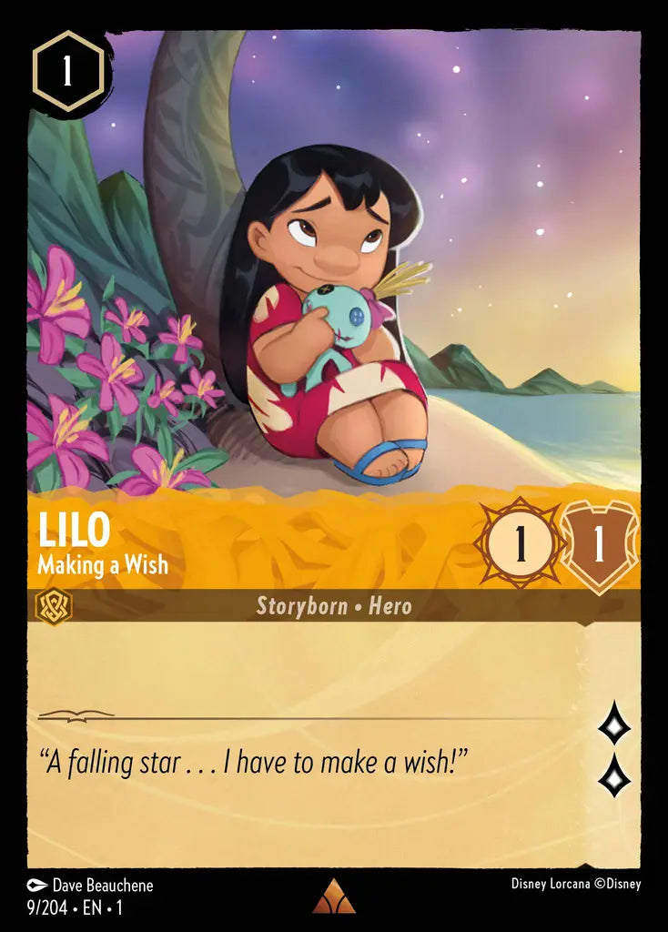 Lilo - Making a Wish - 9/204 - Rare - The First Chapter - Disney Lorcana
