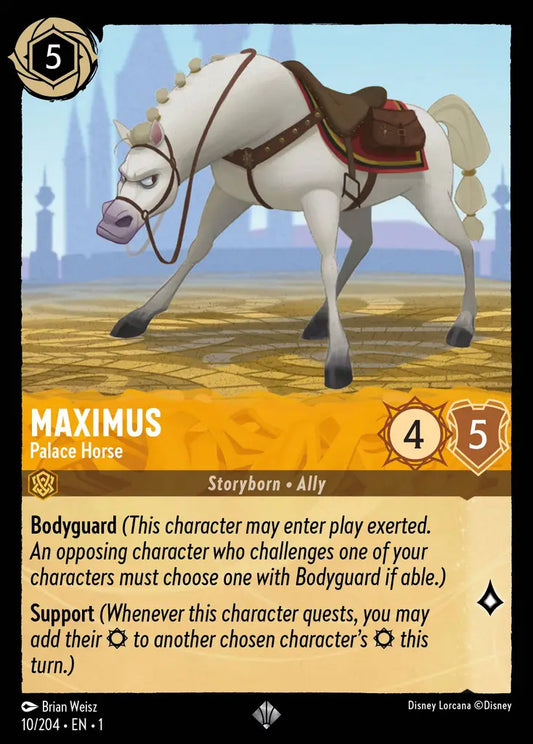 Maximus - Palace Horse - 10/204 - Super Rare - The First Chapter - Disney Lorcana