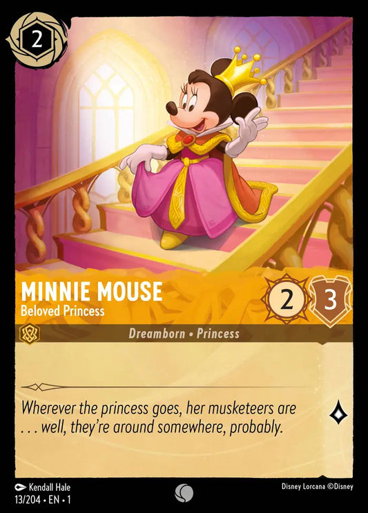 Minnie Mouse - Beloved Princess - 13/204 - Common - The First Chapter - Disney Lorcana