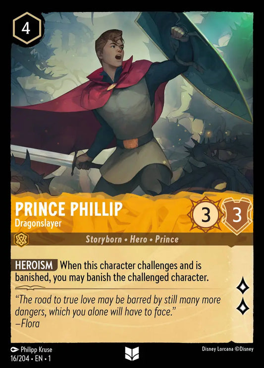 Prince Phillip - Dragonslayer - 16/204 - Uncommon - The First Chapter - Disney Lorcana