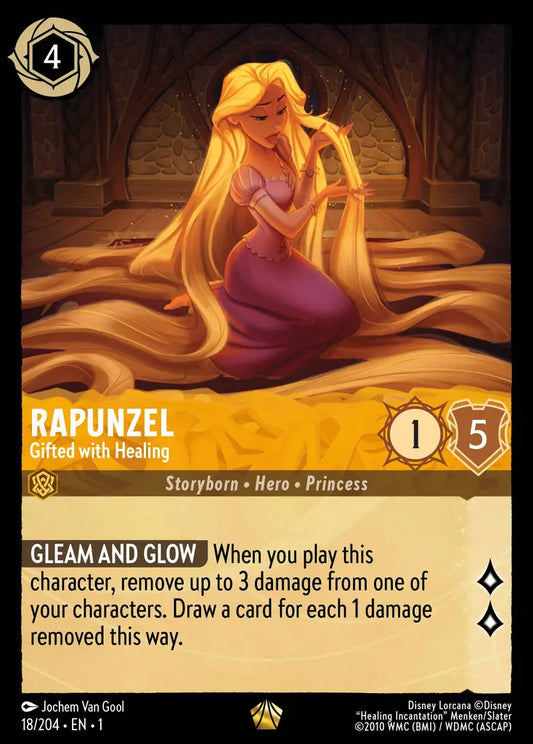Rapunzel - Gifted with Healing - 18/204 - Legendary - The First Chapter - Disney Lorcana