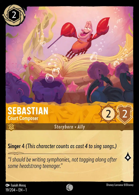 Sebastian - Court Composer - 19/204 - Common - The First Chapter - Disney Lorcana