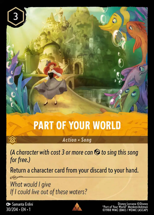 Part of Your World - 30/204 - Rare - The First Chapter - Disney Lorcana