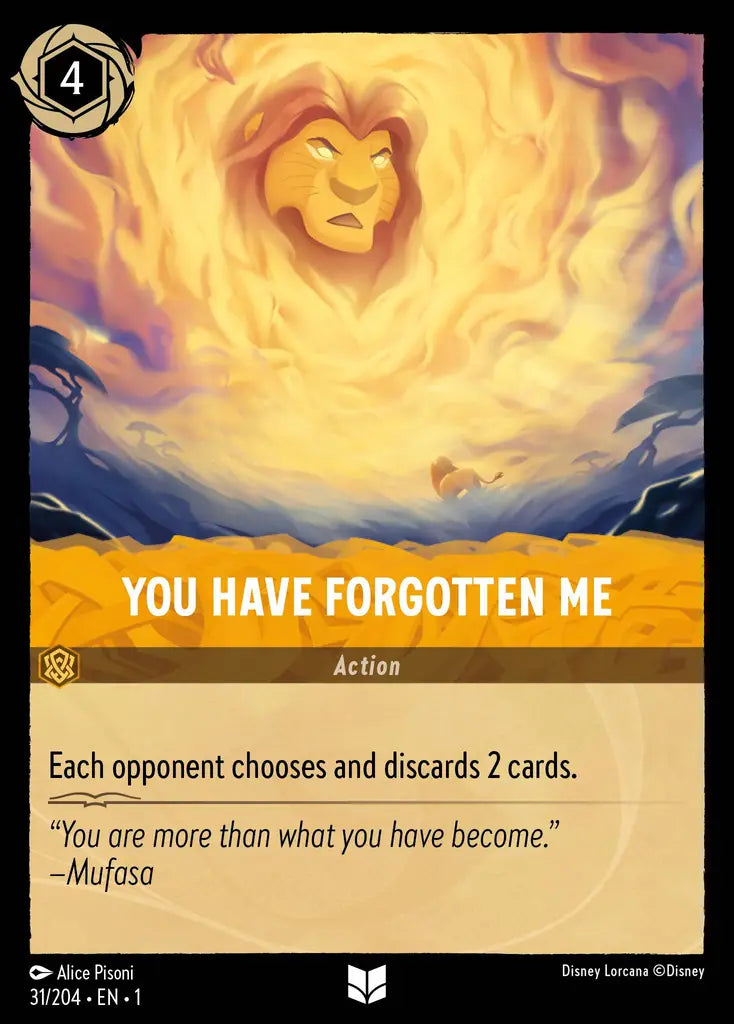 You Have Forgotten Me - 31/204 - Uncommon - The First Chapter - Disney Lorcana