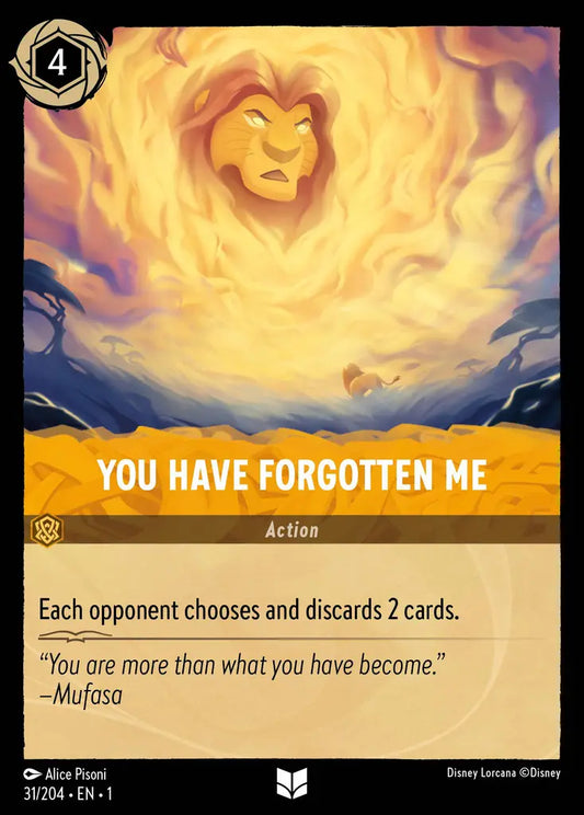 You Have Forgotten Me - 31/204 - Uncommon - The First Chapter - Disney Lorcana