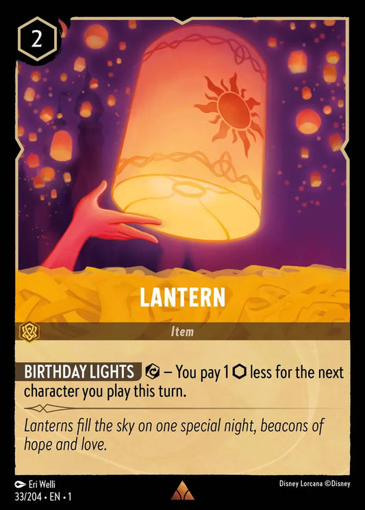 Lantern - 33/204 - Rare - The First Chapter - Disney Lorcana