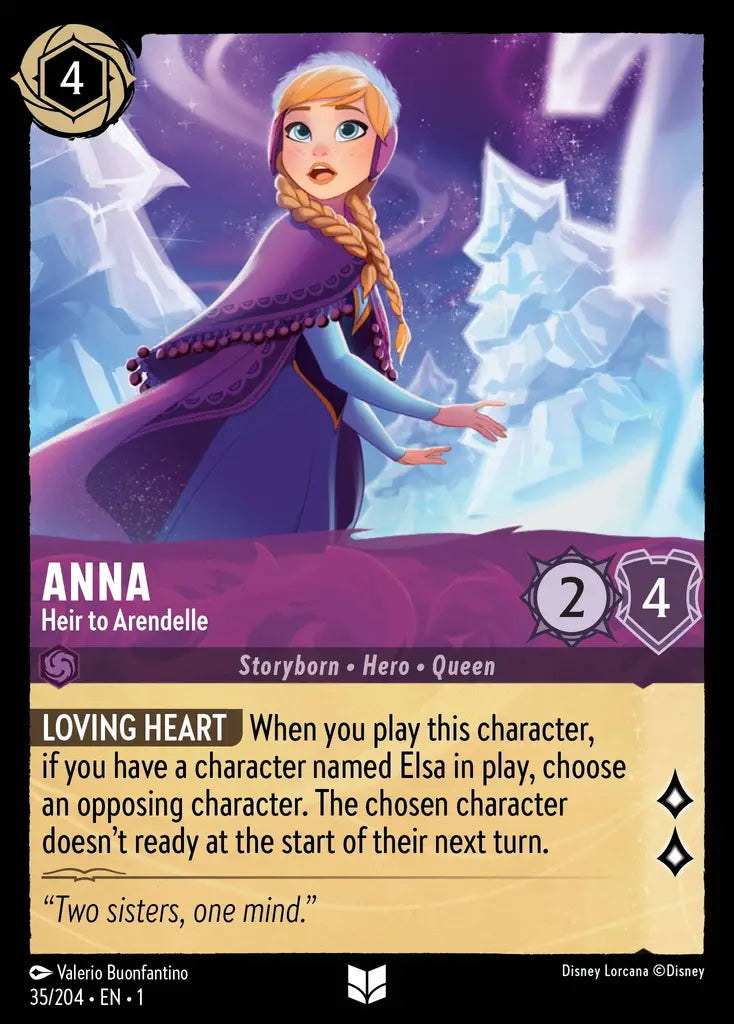 Anna - Heir to Arendelle - 35/204 - Uncommon - The First Chapter - Disney Lorcana