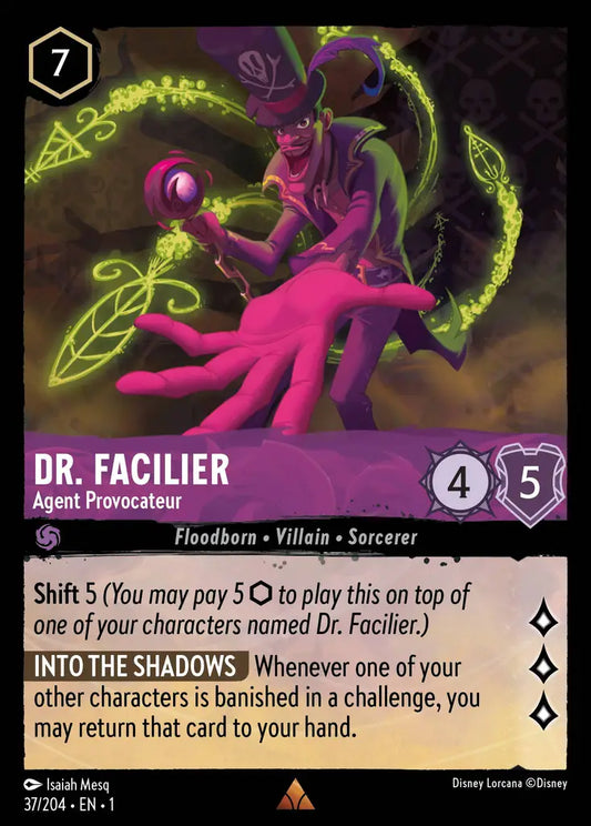 Dr. Facilier - Agent Provocateur - 37/204 - Rare - The First Chapter - Disney Lorcana