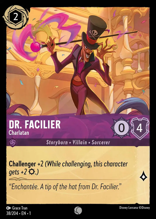 Dr. Facilier - Charlatan - 38/204 - Common - The First Chapter - Disney Lorcana