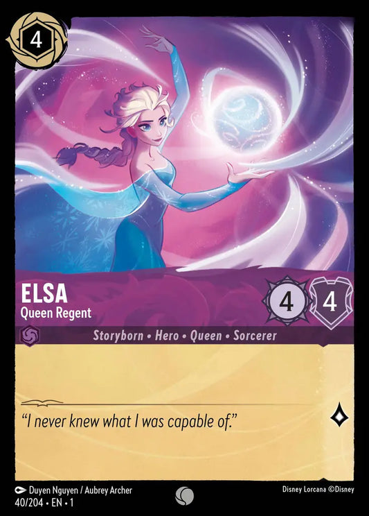 Elsa - Queen Regent - 40/204 - Common - The First Chapter - Disney Lorcana