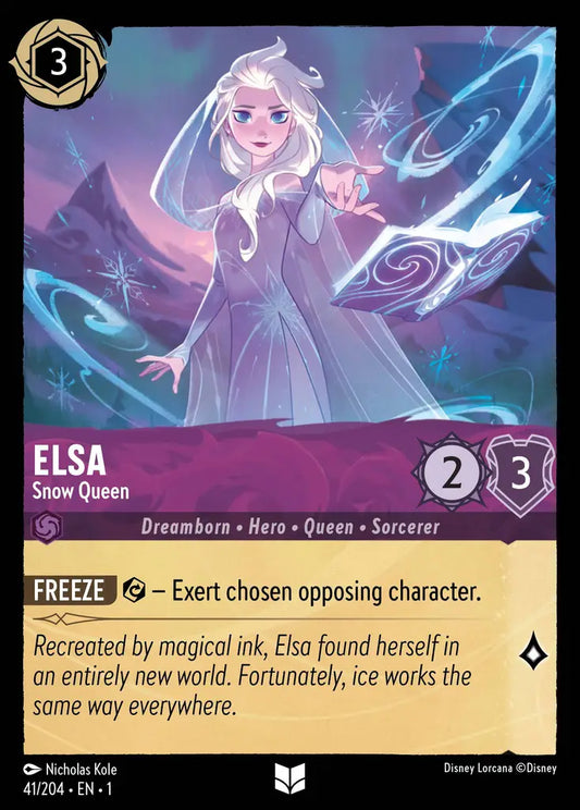 Elsa - Snow Queen - 41/204 - Uncommon - The First Chapter - Disney Lorcana