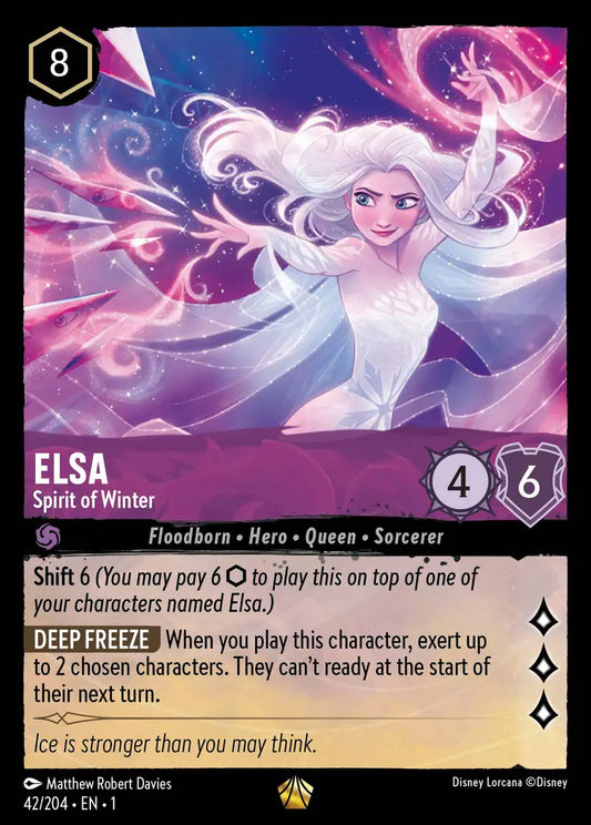 Elsa - Spirit of Winter - 42/204 - Legendary - The First Chapter - Disney Lorcana