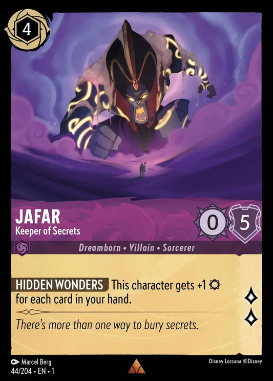 Jafar - Keeper of Secrets - 44/204 - Rare - The First Chapter - Disney Lorcana